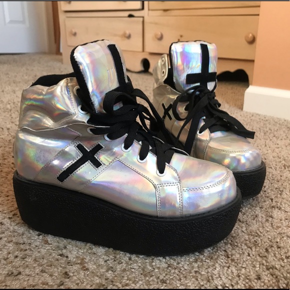 UNIF Shoes - UNIF | Holographic Cross Trainer Platforms